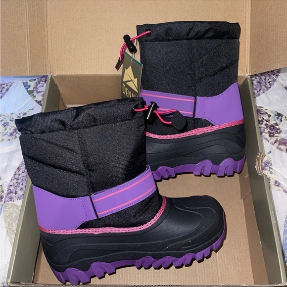 Denali Boulder II Purple and Black Snow Winter Boots size 4 NIB girls - Picture 8 of 11